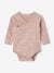 Pack of 5 'Heart' Long Sleeve, Organic Cotton Bodysuits with Front Opening for Babies pale pink 