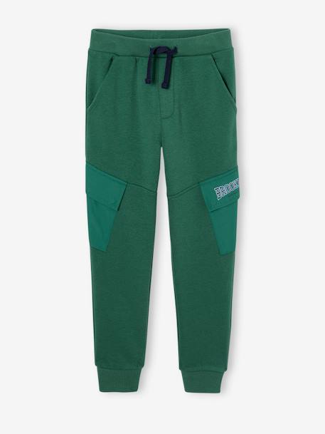 Sports Bottoms with Patch Pockets, for Boys green+night blue 