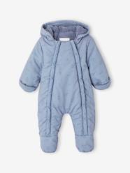 Baby-Outerwear-Snowsuits-Pramsuit with Bear Print, Sherpa Lining, Double-Zip Fastening, for Babies