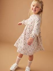 Girls-Dresses-Printed Dress, Button Fastening on the Front