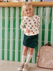 Girls-Envelope-type Corduroy Skort for Girls