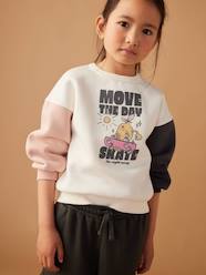 Sports Sweatshirt with Fun Colourblock Motif for Girls