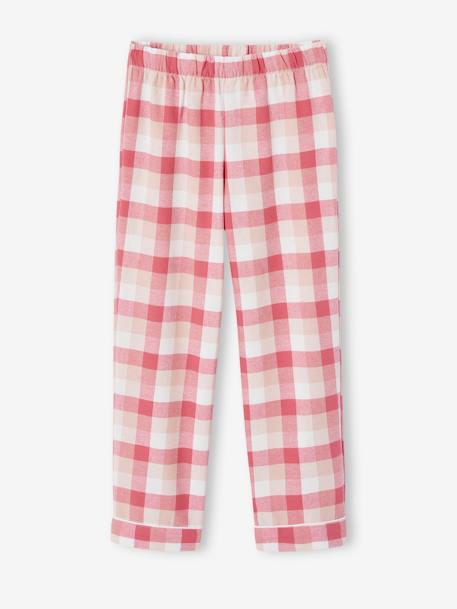 Pyjamas in Chequered Flannel for Girls rose 