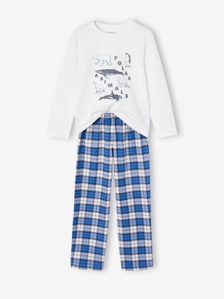 Flannel Pyjamas with Polar Animals, for Boys blue 