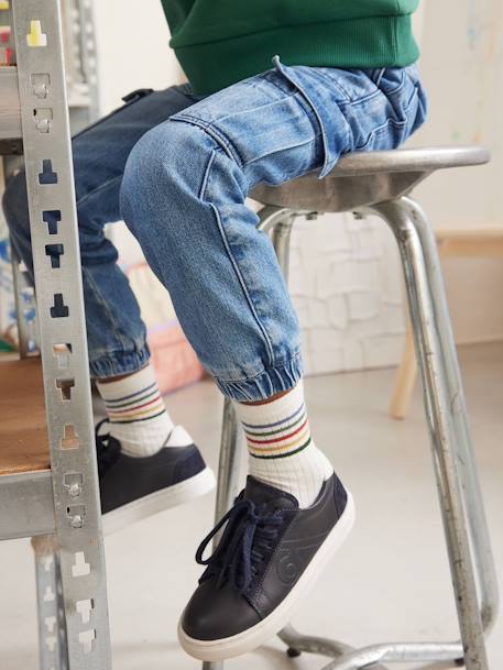 Pull-On Cargo-Type Denim Trousers for Boys double stone+stone 