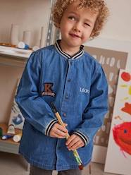 Boys-Varsity-Style Smock in Light Denim