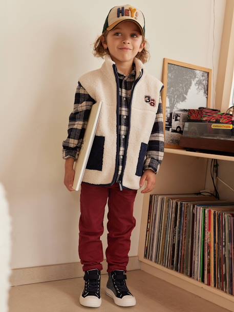 Sherpa Waistcoat for Boys ecru 