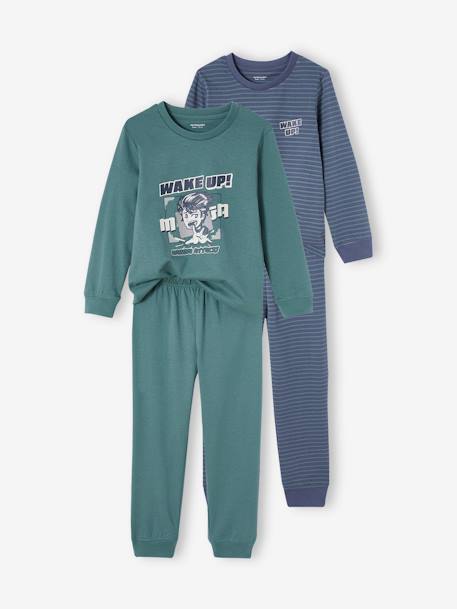 Pack of 2 'Manga' Pyjamas for Boys green 