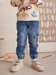 -Pull-On Cargo-Type Denim Trousers for Boys