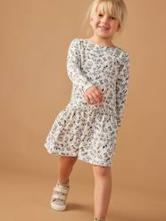 -Long Sleeve Printed Dress for Girls