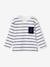 Striped Long Sleeve T-Shirt for Boys ecru+peacock blue 