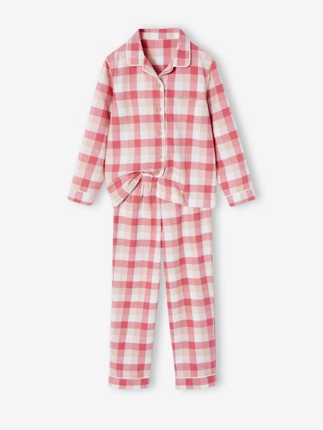 Pyjamas in Chequered Flannel for Girls rose 