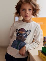 Boys-Tops-T-Shirts-Fun Top with Sketch-Like Animal Motif for Boys