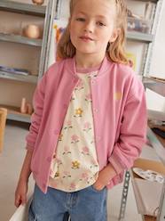 Varsity-Style Fleece Jacket for Girls