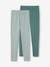 Pack of 2 Basics Leggings for Girls anthracite+ecru+emerald green+navy blue+sage green 