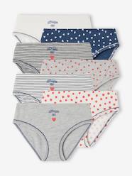 -Pack of 7 Heart Briefs for Girls