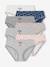 Pack of 7 Heart Briefs for Girls navy blue 