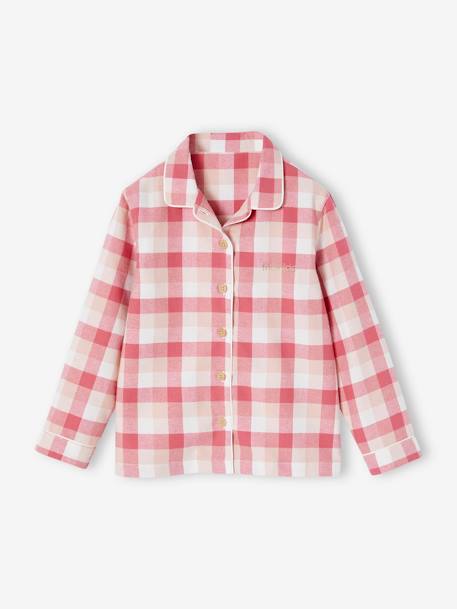 Pyjamas in Chequered Flannel for Girls rose 