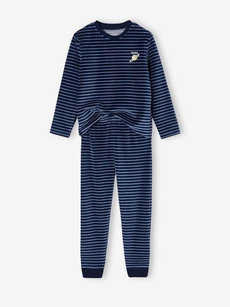 Pack of 2 'Space' Pyjamas in Velour for Boys navy blue 