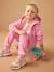 Fleece Joggers with Paperbag Waistband for Girls green+navy blue+sweet pink 