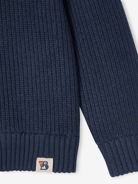 Cable Knit Trucker Jumper for Boys night blue 