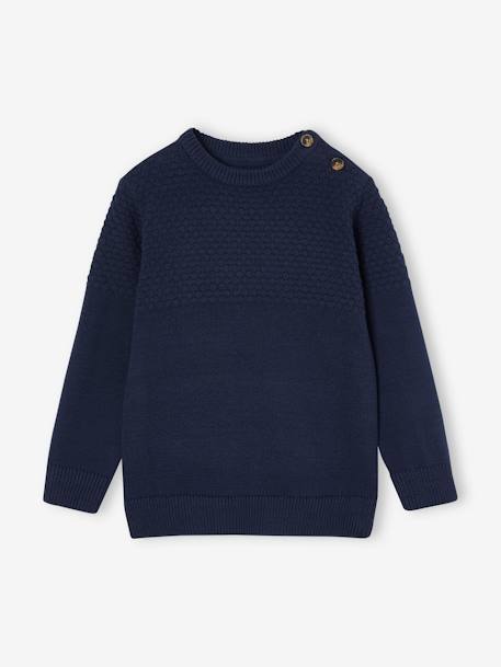 Fancy Knit Jumper for Boys green+night blue 