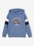 Hoodie with Graphic Motif & Colourblock Sleeves for Boys grey blue+lichen+marl white+mauve+ochre 