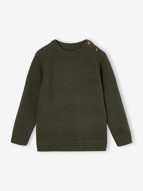 Fancy Knit Jumper for Boys green+night blue 