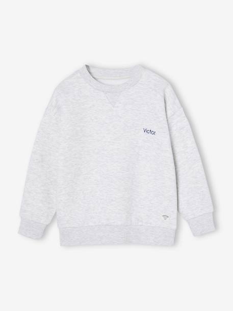 Sports Combo: Sweatshirt & Bottoms for Boys marl white 