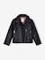 Leather-Effect Jacket for Girls black 