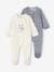 Pack of 2 Velour Sleepsuits for Babies night blue 