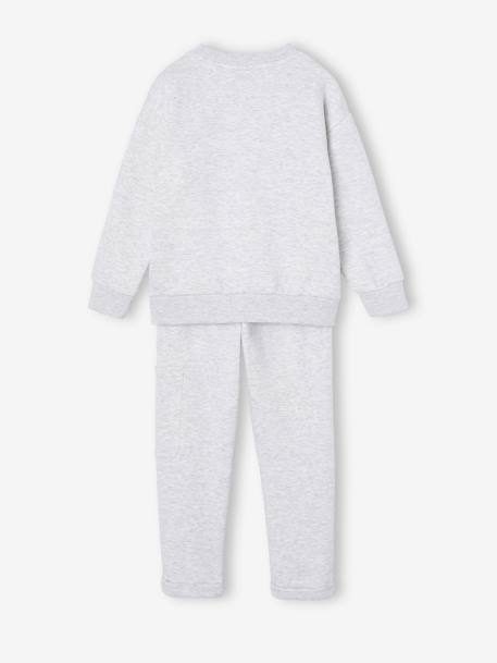 Sports Combo: Sweatshirt & Bottoms for Boys marl white 