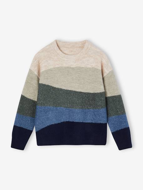 Colourblock Jumper in Lightweight Knit for Boys blue 