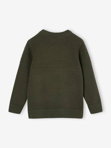 Fancy Knit Jumper for Boys green+night blue 