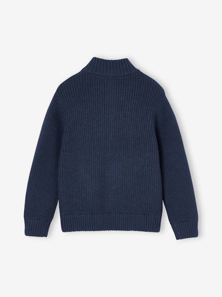 Cable Knit Trucker Jumper for Boys night blue 