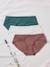 Pack of 3 Briefs in Organic Cotton for Maternity emerald green 