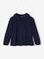 Blouse with Broderie Anglaise for Girls ecru+navy blue 