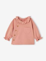 -Sweatshirt with Embroidered Collar for Baby Girls