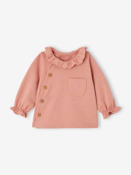 Sweatshirt with Embroidered Collar for Baby Girls rose 