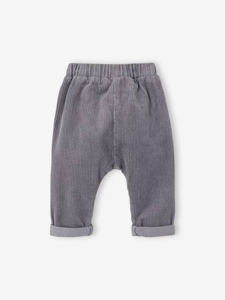 Corduroy Trousers for Babies slate blue 