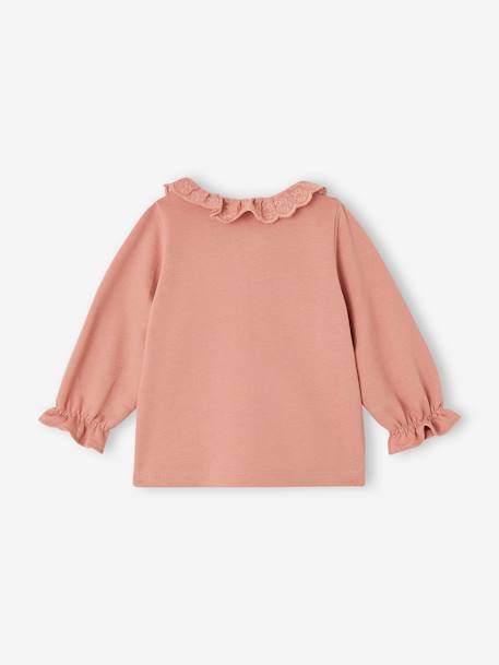 Sweatshirt with Embroidered Collar for Baby Girls rose 