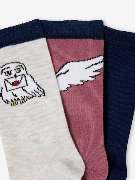 Pack of 3 Pairs of Harry Potter® Socks for Girls plum 