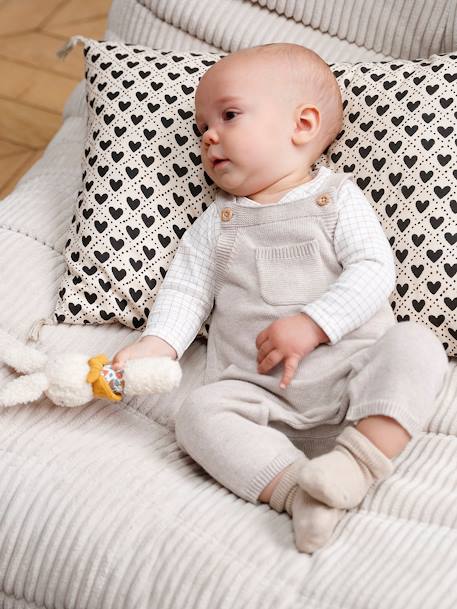 Knitted Dungarees for Babies marl beige 