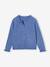 Cardigan in Lightweight Openwork Knit for Girls chambray blue+ecru 