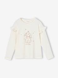 Girls-Tops-T-Shirts-Christmas Special Top with Rabbit & Glittery Details for Girls