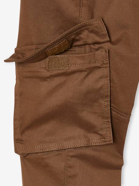 NARROW Hip MorphologiK Straight Leg Cargo Trousers for Boys bronze+night blue 