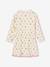 Fleece Dress with Flower Motifs for Girls vanilla 