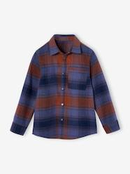 -Chequered Flannel Shirt for Boys