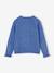 Cardigan in Lightweight Openwork Knit for Girls chambray blue+ecru 