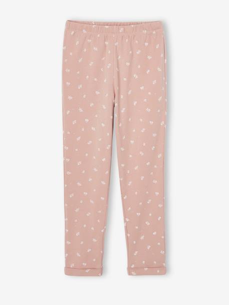 Printed Pyjamas with Peter Pan Collar, for Girls pale pink 